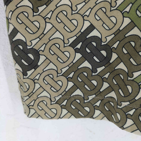 バーバリー BURBERRY TBロゴ総柄 カモフラージュ ハーフジップ 半袖シャツ メンズ UK2