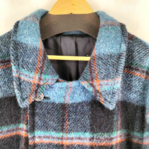 ヒューゴボス HUGO BOSS ウール100% チェック柄 ピーコート レディース