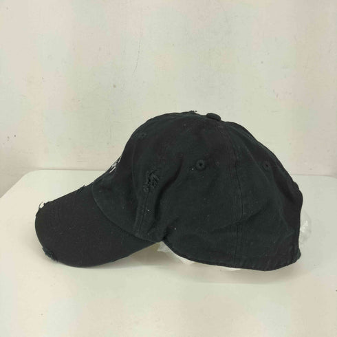 KBETHOS フロント刺繍デザイン ダメージ加工 6パネルキャップ メンズ