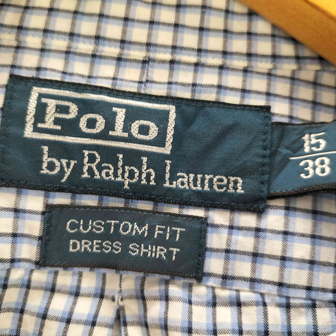 ポロバイラルフローレン Polo by RALPH LAUREN 90S CUSTOM FIT DRESS SHIRT カスタムフィット ドレスシャツ ギンガム チェック メンズ 38/15