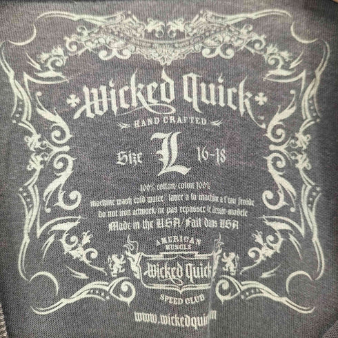 wicked quick Y2K 対台 クルーネックTシャツ レディース import:L