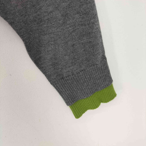 ザラ ZARA コントラストニットカーディガン レディース import:L