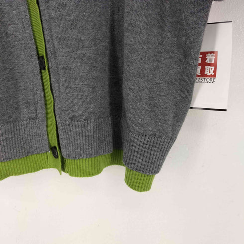 ザラ ZARA コントラストニットカーディガン レディース import:L