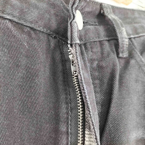 チェックプリント デニムパンツ レディース M