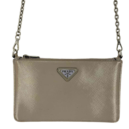 プラダ PRADA サフィアーノレザー チェーンストラップ ショルダーバッグ レディース