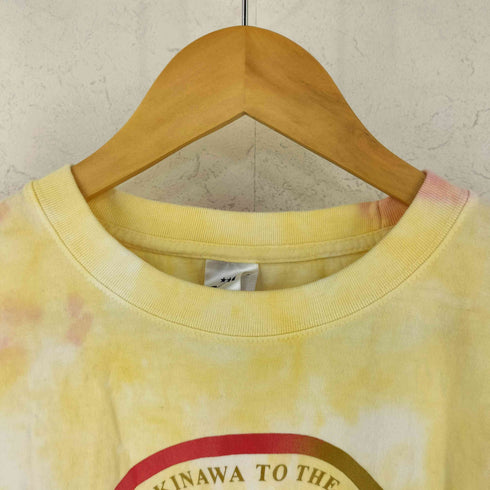 企業ロゴプリント 半袖 タイダイ Tシャツ メンズ L