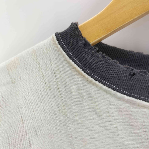 ウエアハウス WAREHOUSE ダメージ加工 ナンバリング プリント 長袖 Tシャツ メンズ 40