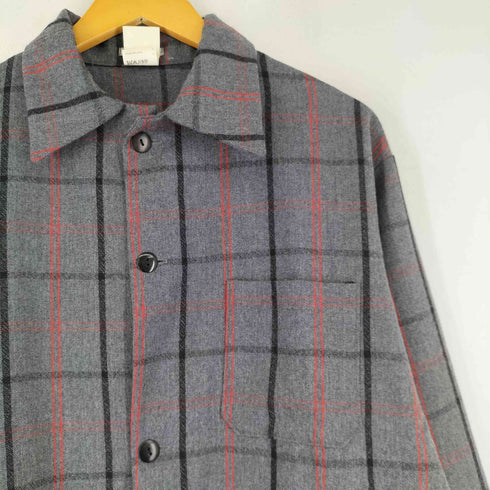 MARC LE BIHAN チェックロングスリーブ ウール シャツ メンズ