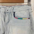 ヒルフィガーデニム HILFIGER DENIM スタースタッズ カラフルステッチ デニム ショートパンツ Y2K レディース 164