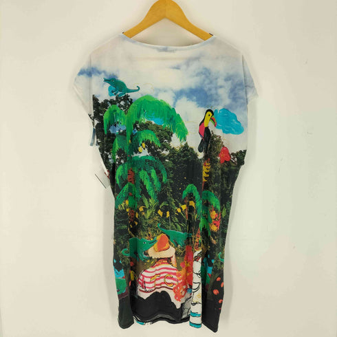 ツモリチサト TSUMORI CHISATO 総柄 アート グラフック プリント ノースリーブ ワンピース レディース 2