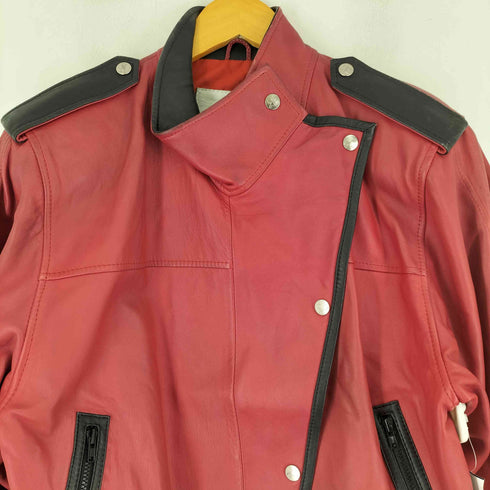クレージュ courreges 日本製 レザーライダースジャケット レディース US:38