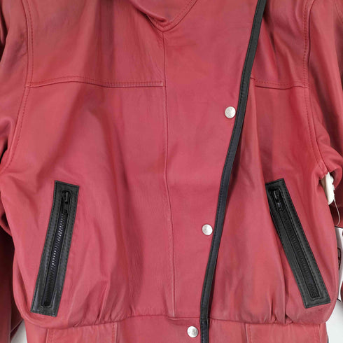 クレージュ courreges 日本製 レザーライダースジャケット レディース US:38