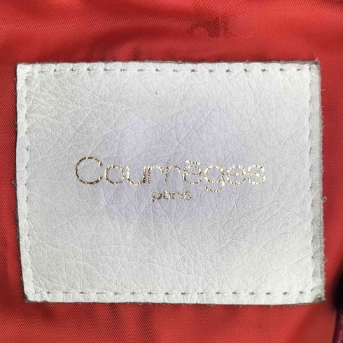 クレージュ courreges 日本製 レザーライダースジャケット レディース US:38