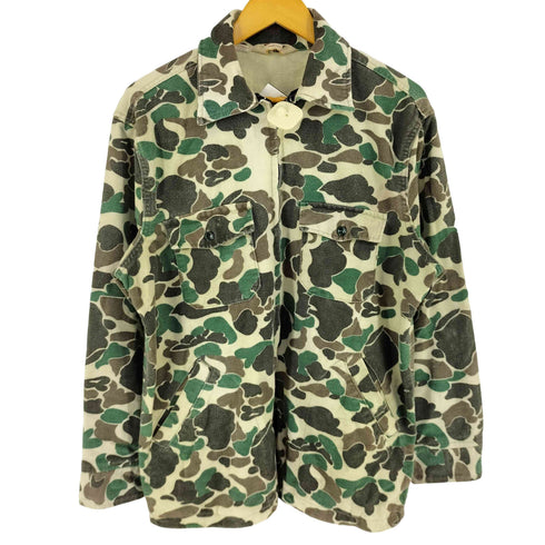 カベラス Cabela's 80s IDEALジップ ダックハンターカモ シャモア ジップアップ シャツジャケット メンズ