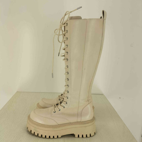 スライ SLY LACE UP KNEE レースアップ ニー ブーツ レディース L