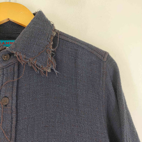 ハムネット HAMNETT 90-00S カットオフ加工 長袖 ガーゼシャツ メンズ import:M