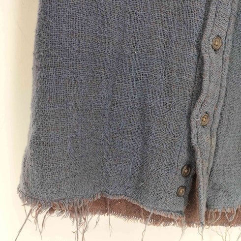 ハムネット HAMNETT 90-00S カットオフ加工 長袖 ガーゼシャツ メンズ import:M