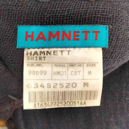 ハムネット HAMNETT 90-00S カットオフ加工 長袖 ガーゼシャツ メンズ import:M