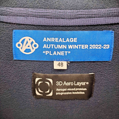 アンリアレイジ ANREALAGE 22aw FLEECE SPACESUIT HOODIE フリース スペーススーツ フーディー メンズ 48
