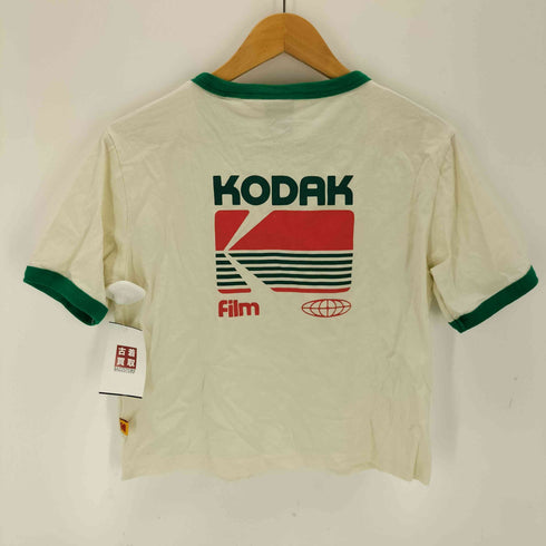 KODAK 背面 ロゴプリント リンガー Tシャツ レディース JPN:M