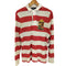 ポロバイラルフローレン Polo by RALPH LAUREN 00s ビッグロゴワッペン 長袖 ボーダー ラガーシャツ メンズ import:XS
