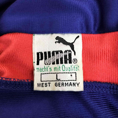 プーマ PUMA 80s 西ドイツ製 ロゴ 刺繍 マルチカラー トラックジャケット メンズ L