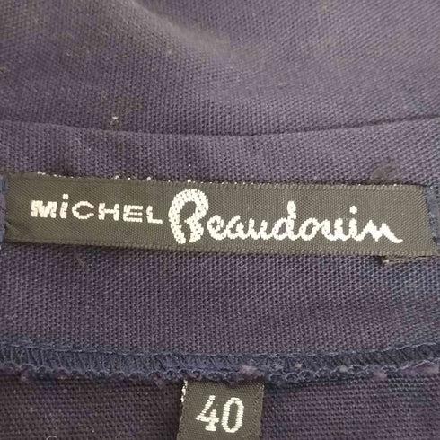 MICHEL Beaudouin 70-80S フランス製 ロゴ刺繍 フレンチチャイナシャツ メンズ FR:40