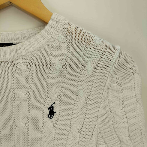 ポロラルフローレン POLO RALPH LAUREN PIMA COTTON ポニー刺繍 ケーブルニット レディース import:M