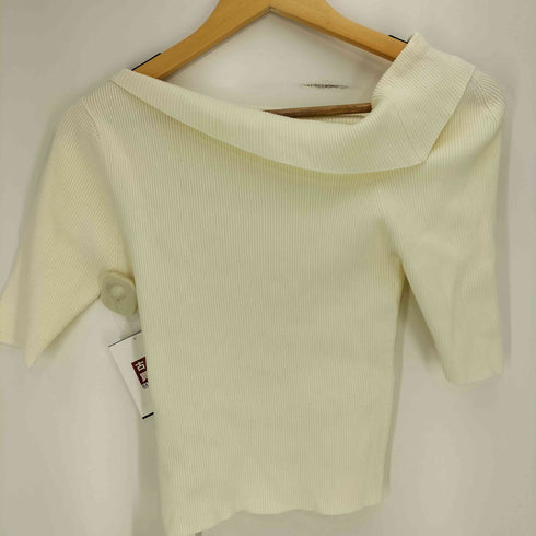 スナイデル snidel 25SS Sustainaアシメリブニットプルオーバー レディース ONE SIZE