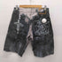 CiCKWEAR リメイク ブリーチ加工 ペイント バギー デニムショーツ メンズ W31/L30