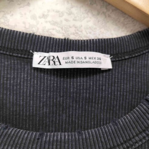 ザラ ZARA ダメージ加工 リブタンクトップ レディース JPN:S
