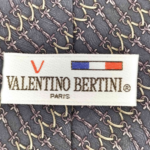 クラウディオバレンティノ CLAUDIO VALENTINO 総柄 シルクネクタイ メンズ