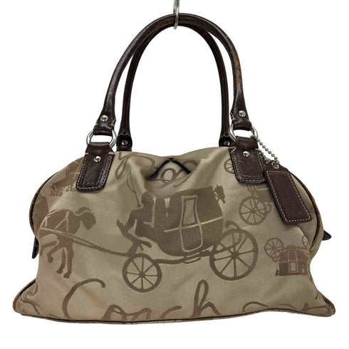 コーチ COACH 馬車柄 キャンバス ハンドバッグ canvas handbag レディース