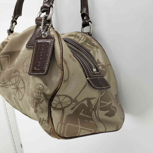 コーチ COACH 馬車柄 キャンバス ハンドバッグ canvas handbag レディース