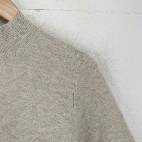 カシミヤ100 S/S モックネックニット レディース JPN:M