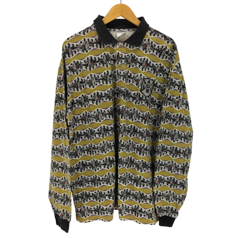オーシャンパシフィック Ocean Pacific 総柄 長袖 ポロシャツ メンズ