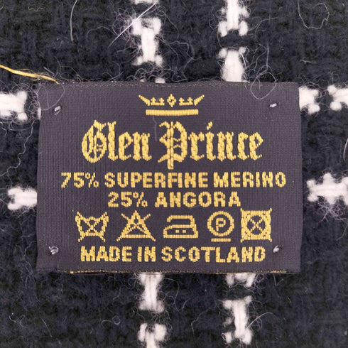 グレンプリンス Glen Prince スコットンランド製 メリノウール アンゴラ チェック マフラー レディース