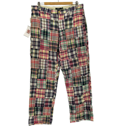 ジェイクルー J.CREW 90-00S パッチワークマドラスチェックパンツ メンズ 34