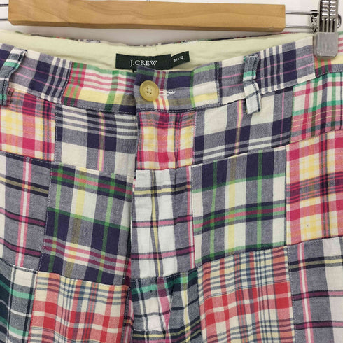 ジェイクルー J.CREW 90-00S パッチワークマドラスチェックパンツ メンズ 34