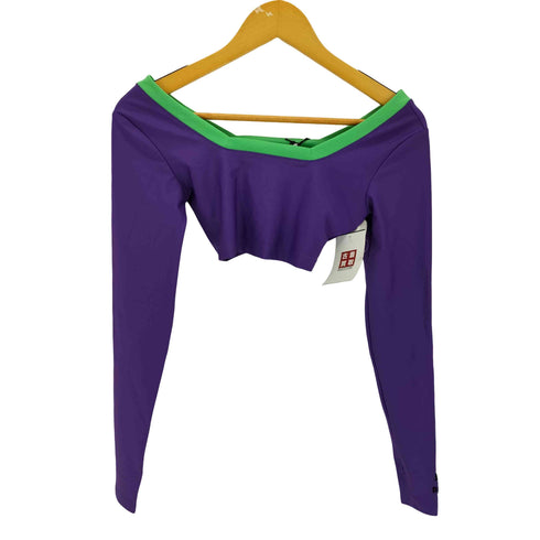 プーマ PUMA Dua Lipa Cropped Colorblock Long Sleeve Top レディース import:S