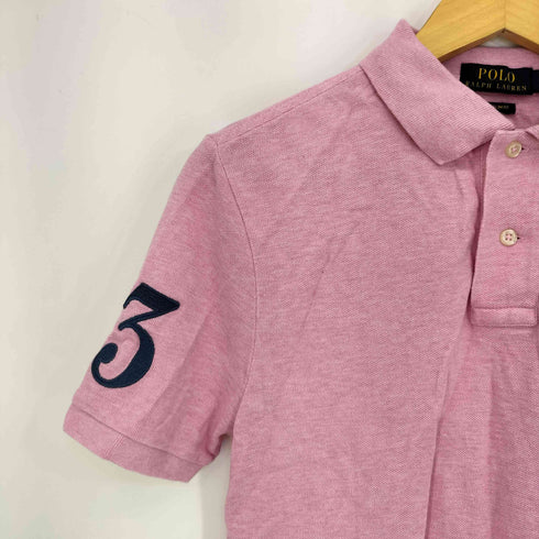 ポロラルフローレン POLO RALPH LAUREN 現行QRタグ CUSTOM SLIM FIT ビッグポニー ナンバリング刺繍 半袖ポロシャツ メンズ import:S