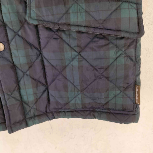 トラディショナルウェザーウェア Traditional Weatherwear ブラックウォッチ柄 中綿 キルティング フーデッドジャケット レディース 38