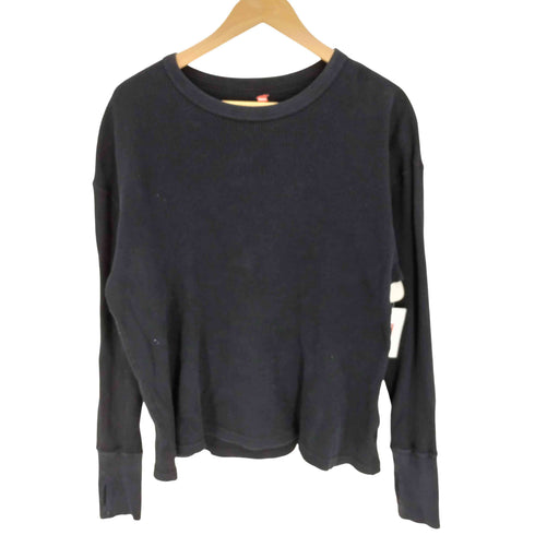 ヘインズ Hanes 別注 サーマル クルーネック Tシャツ サムホール付き メンズ import:L