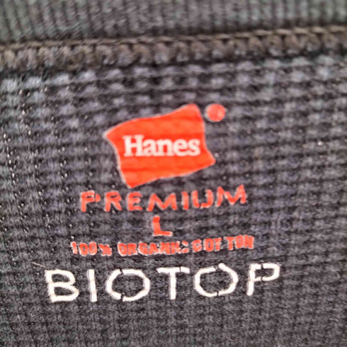 ヘインズ Hanes 別注 サーマル クルーネック Tシャツ サムホール付き メンズ import:L