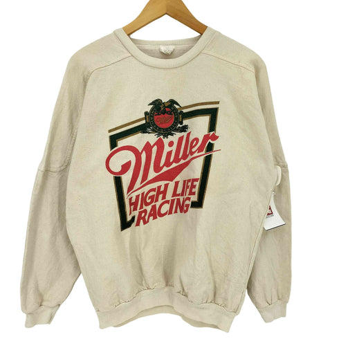 J.J. MACINTYRE USA製 80-90s ラバープリント クルーネック ネップ スウェット メンズ import:M