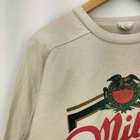J.J. MACINTYRE USA製 80-90s ラバープリント クルーネック ネップ スウェット メンズ import:M