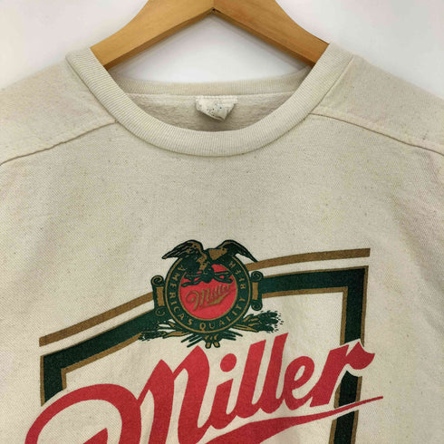 J.J. MACINTYRE USA製 80-90s ラバープリント クルーネック ネップ スウェット メンズ import:M