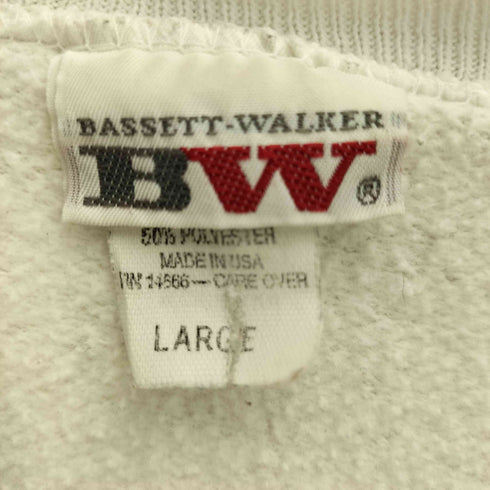 バセットウォーカー BASSETT WALKER 80-90S USA製 ブランク ラグランスウェット メンズ import:L