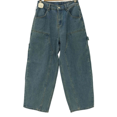 Wide baggy double knee denim painter pants ワイド バギー ペインター ダブルニー デニム パンツ メンズ