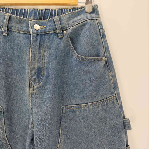 Wide baggy double knee denim painter pants ワイド バギー ペインター ダブルニー デニム パンツ メンズ